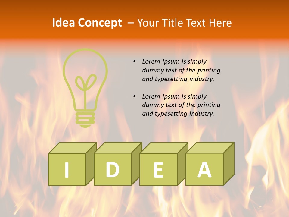 Temperature Fireplace Grill PowerPoint Template