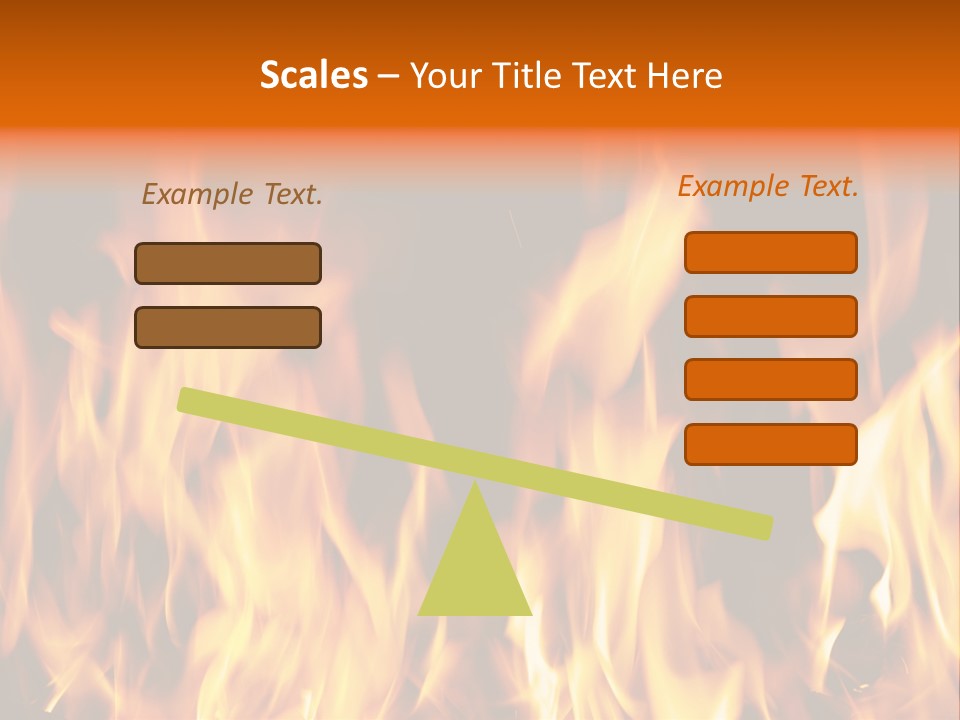 Temperature Fireplace Grill PowerPoint Template