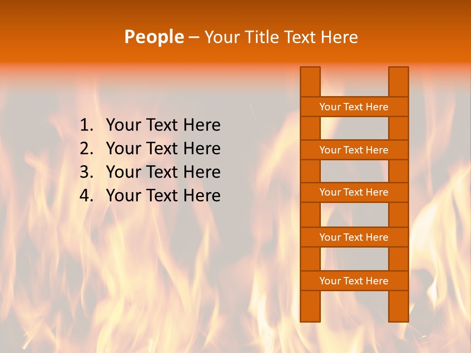 Temperature Fireplace Grill PowerPoint Template