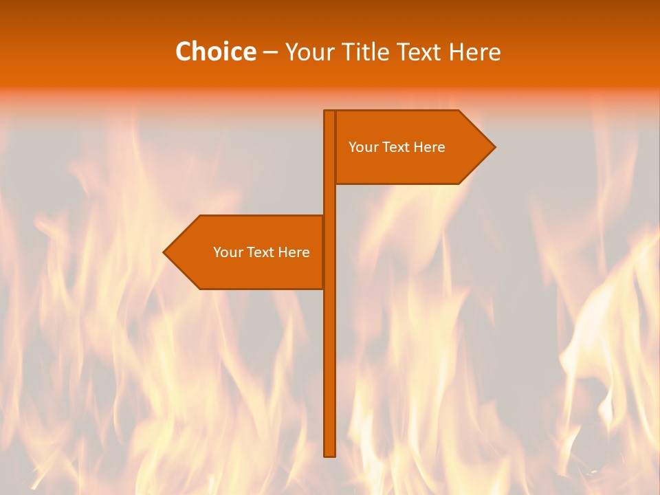 Temperature Fireplace Grill PowerPoint Template