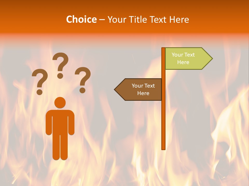 Temperature Fireplace Grill PowerPoint Template