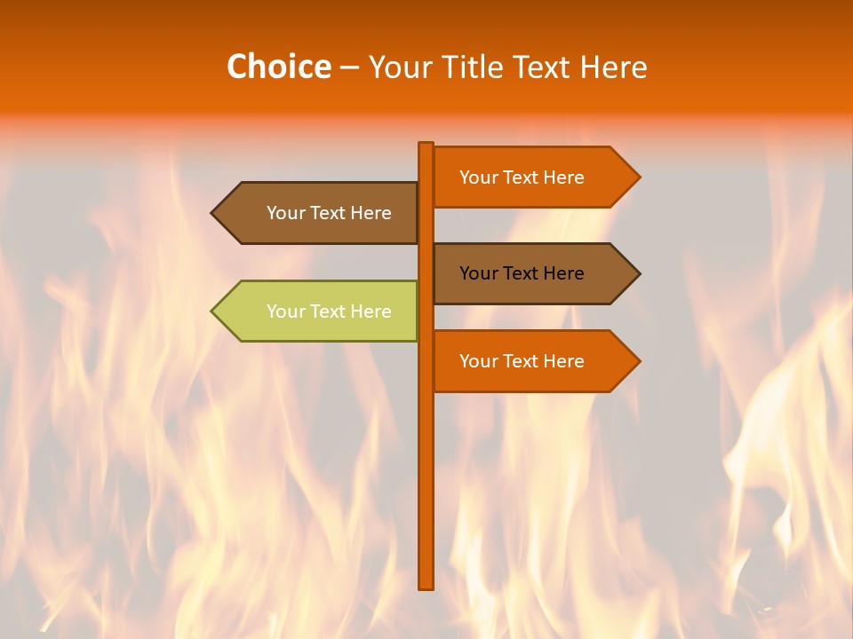 Temperature Fireplace Grill PowerPoint Template