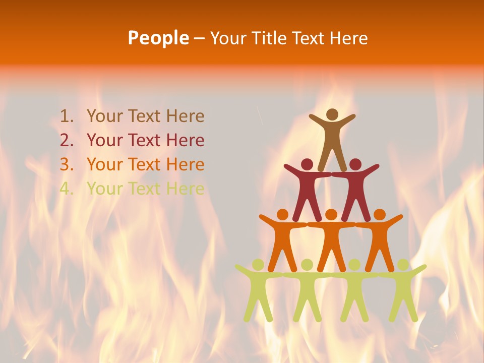 Temperature Fireplace Grill PowerPoint Template