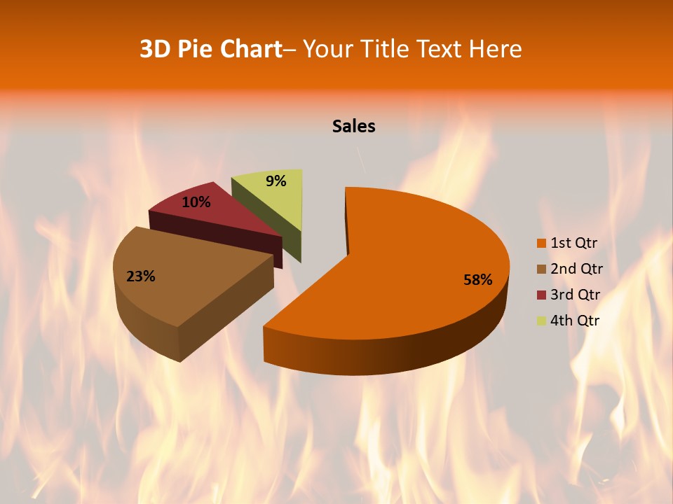 Temperature Fireplace Grill PowerPoint Template
