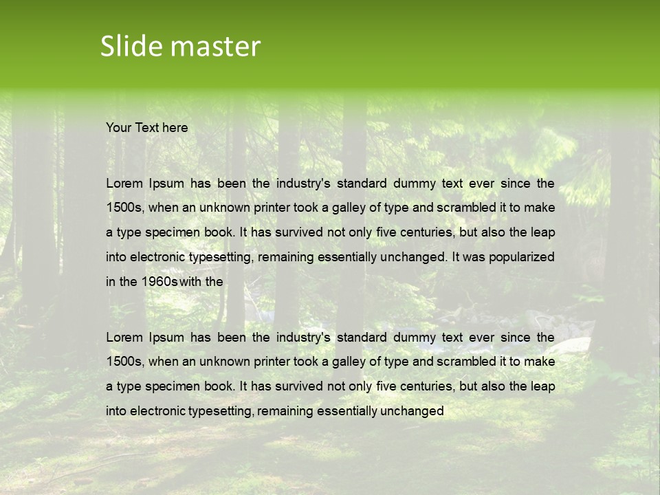 Green Uplifting Nature PowerPoint Template