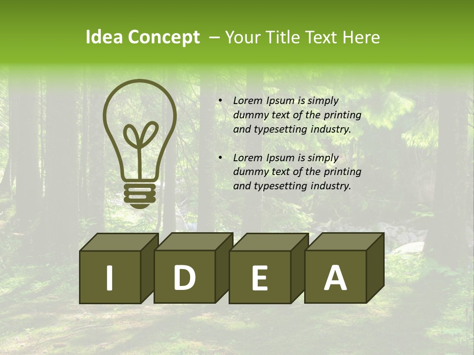 Green Uplifting Nature PowerPoint Template