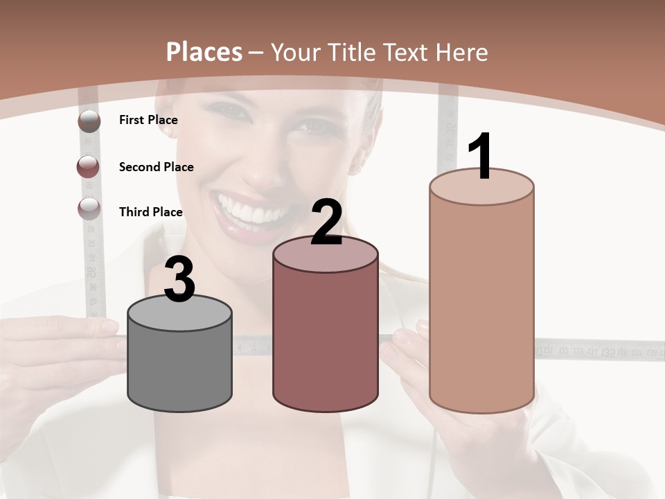 Building Male Businesswoman PowerPoint Template