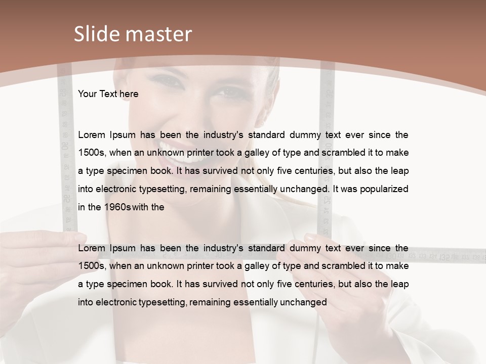 Building Male Businesswoman PowerPoint Template