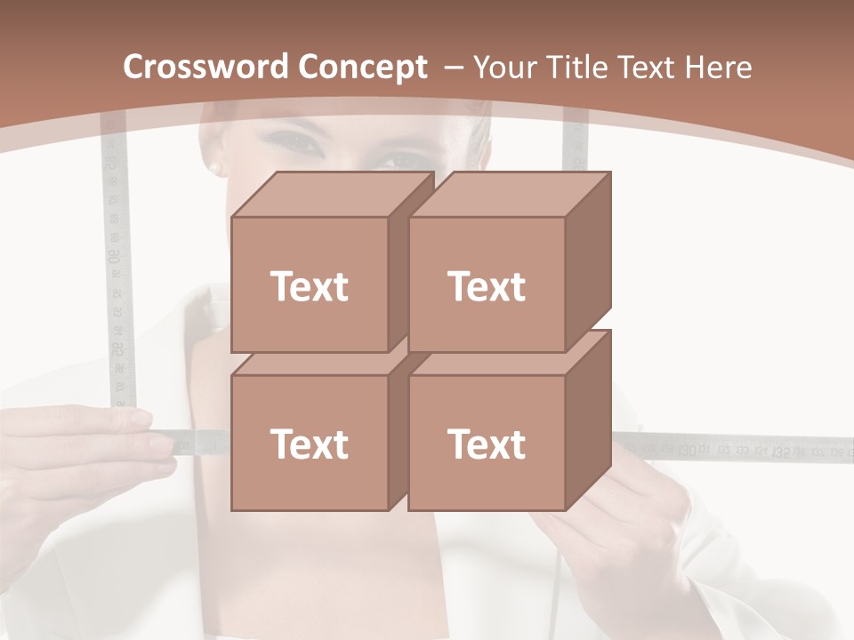 Building Male Businesswoman PowerPoint Template