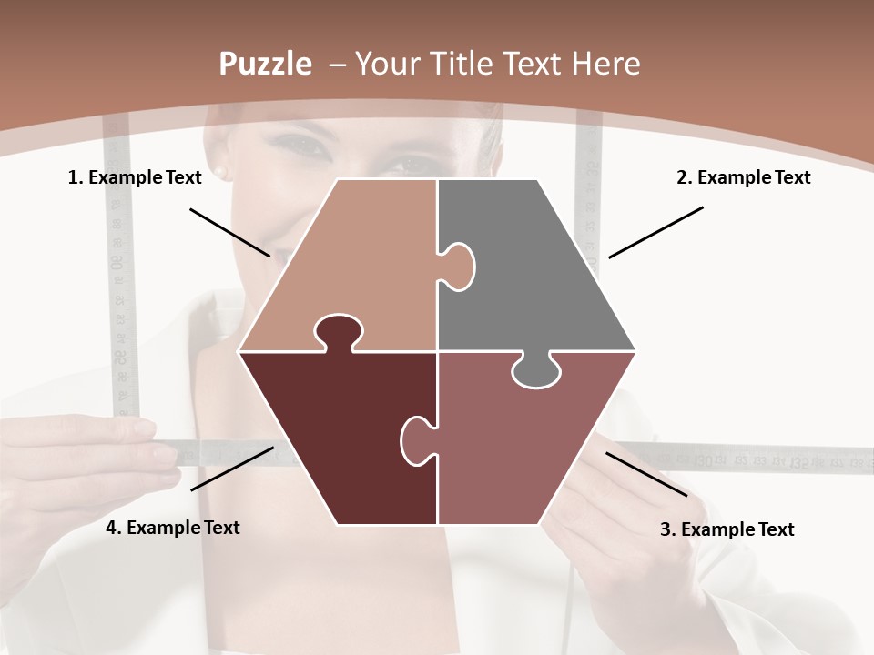 Building Male Businesswoman PowerPoint Template