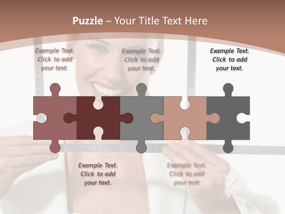 Building Male Businesswoman PowerPoint Template