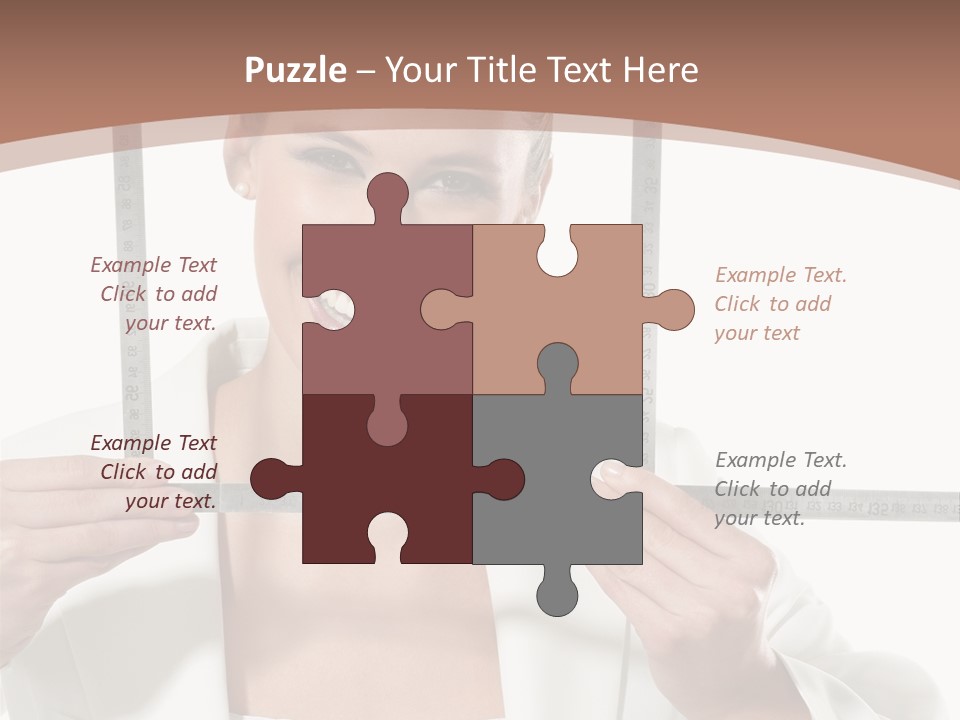 Building Male Businesswoman PowerPoint Template