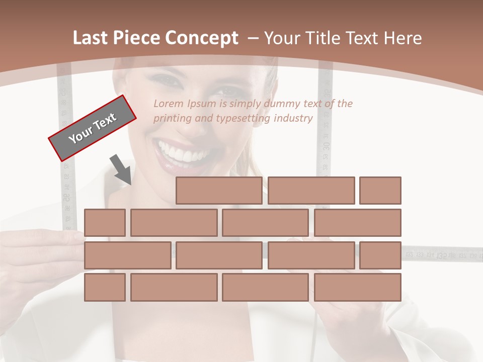 Building Male Businesswoman PowerPoint Template