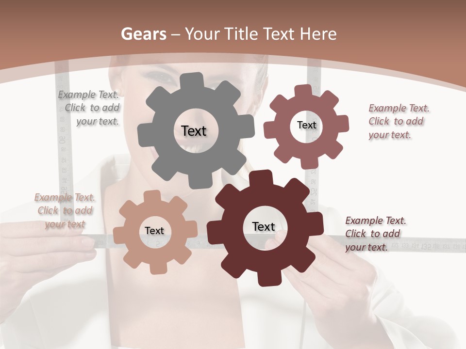 Building Male Businesswoman PowerPoint Template