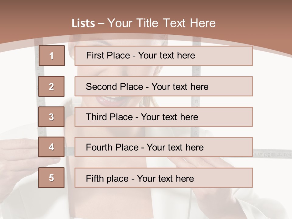 Building Male Businesswoman PowerPoint Template