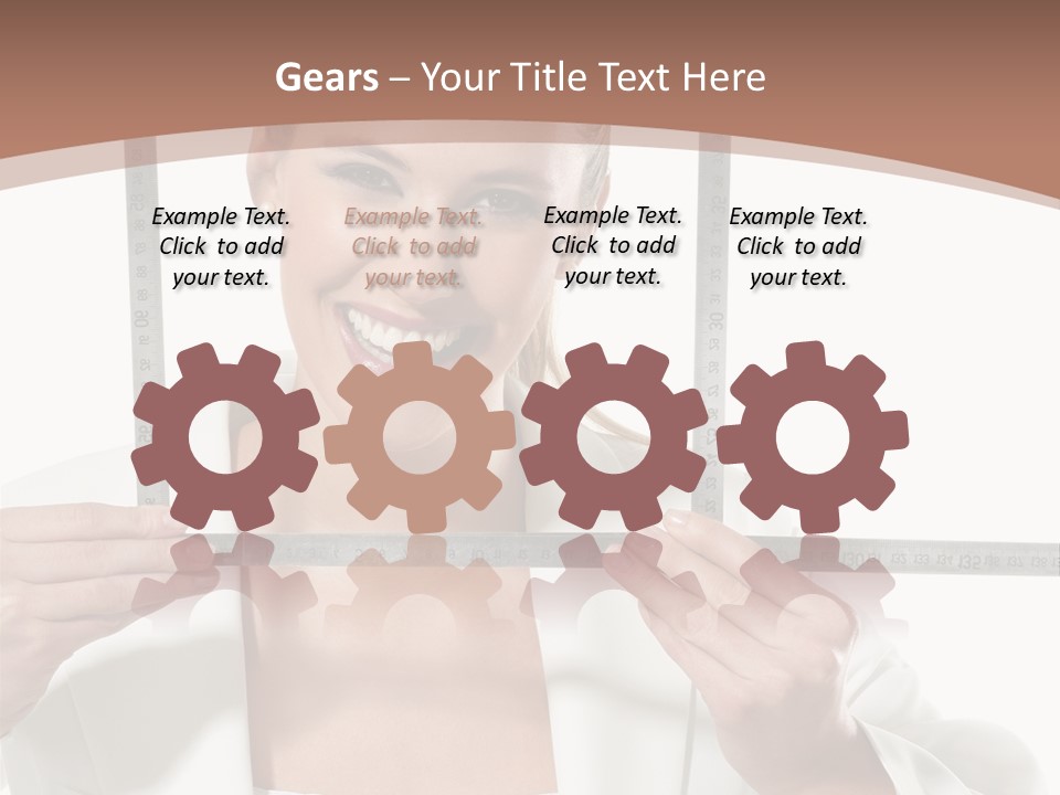 Building Male Businesswoman PowerPoint Template