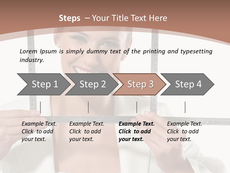 Building Male Businesswoman PowerPoint Template