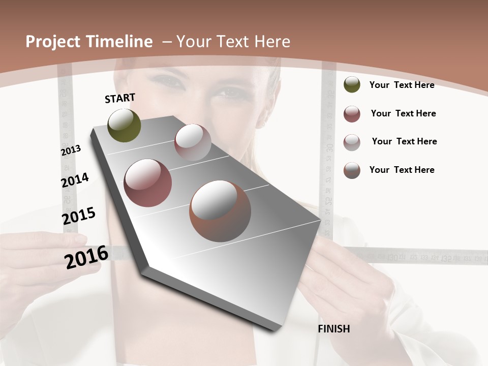 Building Male Businesswoman PowerPoint Template
