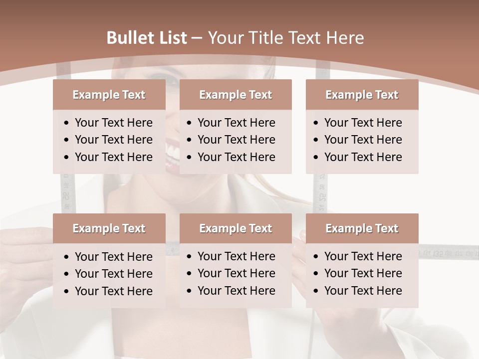 Building Male Businesswoman PowerPoint Template