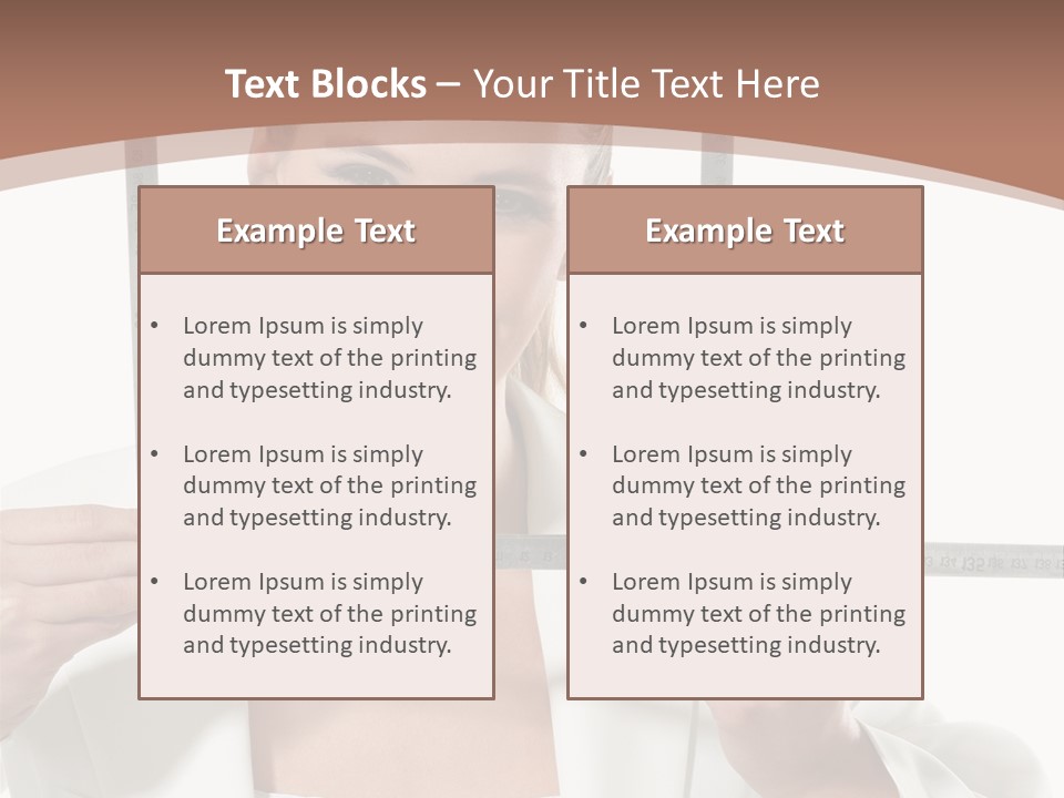 Building Male Businesswoman PowerPoint Template
