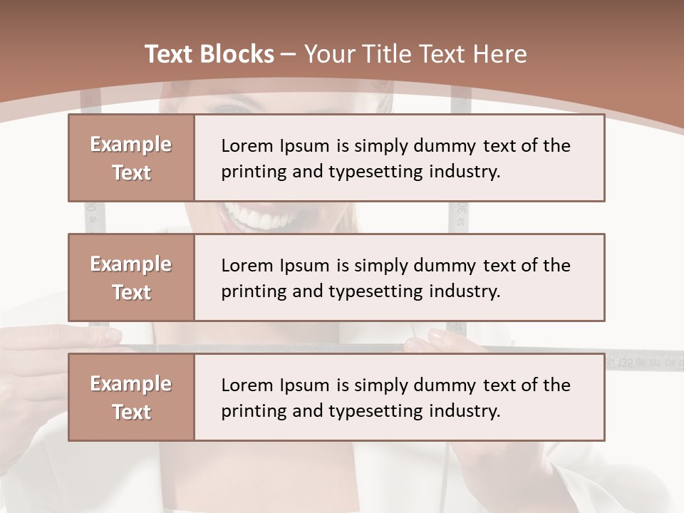 Building Male Businesswoman PowerPoint Template