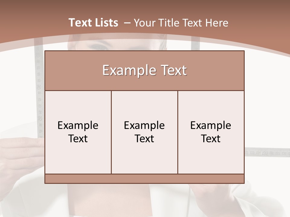 Building Male Businesswoman PowerPoint Template