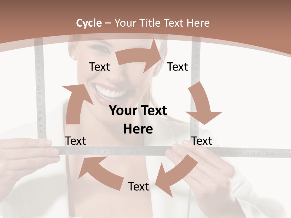 Building Male Businesswoman PowerPoint Template