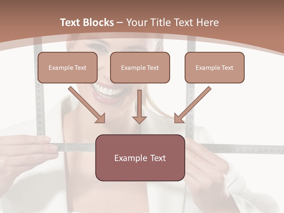 Building Male Businesswoman PowerPoint Template