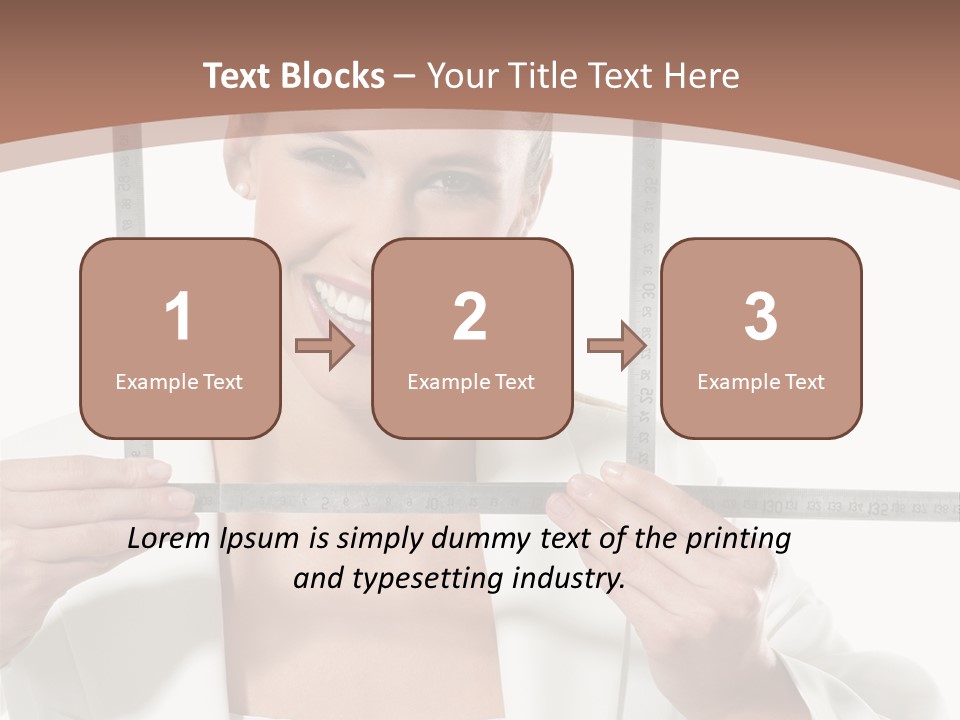 Building Male Businesswoman PowerPoint Template