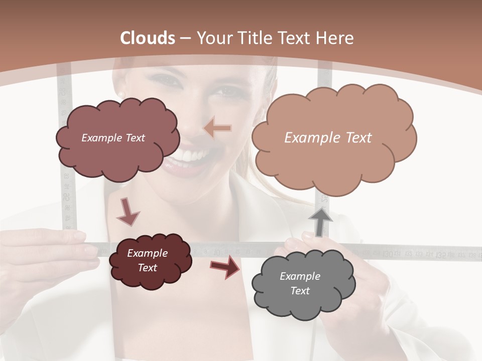 Building Male Businesswoman PowerPoint Template