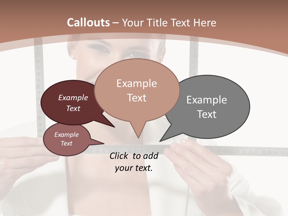 Building Male Businesswoman PowerPoint Template