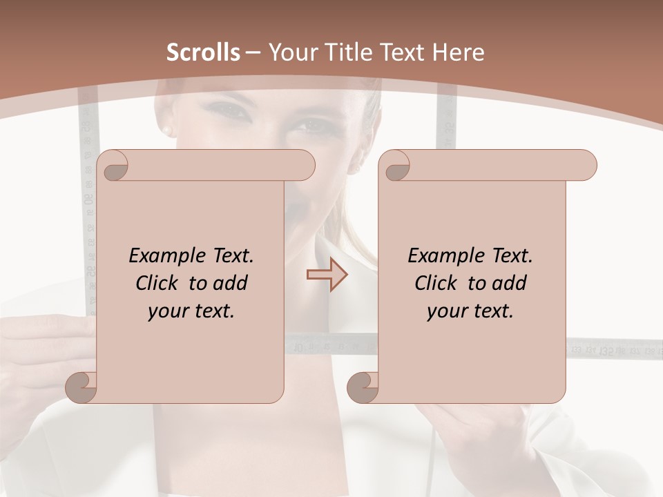 Building Male Businesswoman PowerPoint Template