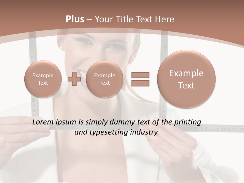 Building Male Businesswoman PowerPoint Template