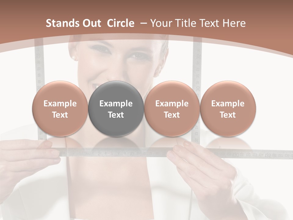 Building Male Businesswoman PowerPoint Template