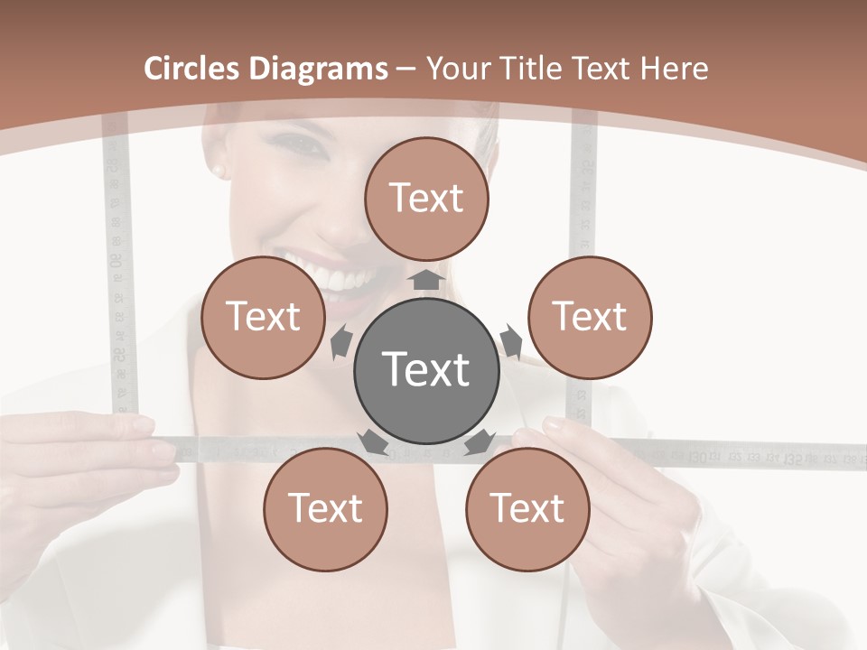 Building Male Businesswoman PowerPoint Template