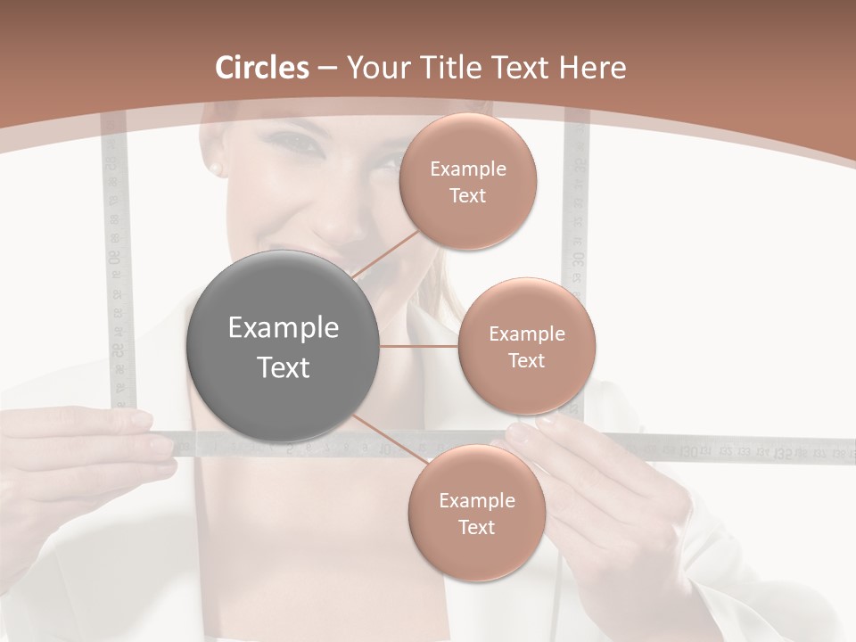 Building Male Businesswoman PowerPoint Template