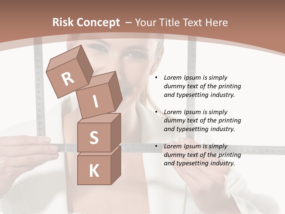 Building Male Businesswoman PowerPoint Template