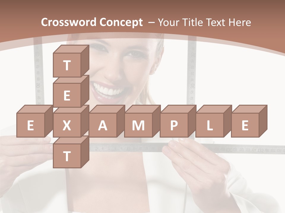 Building Male Businesswoman PowerPoint Template