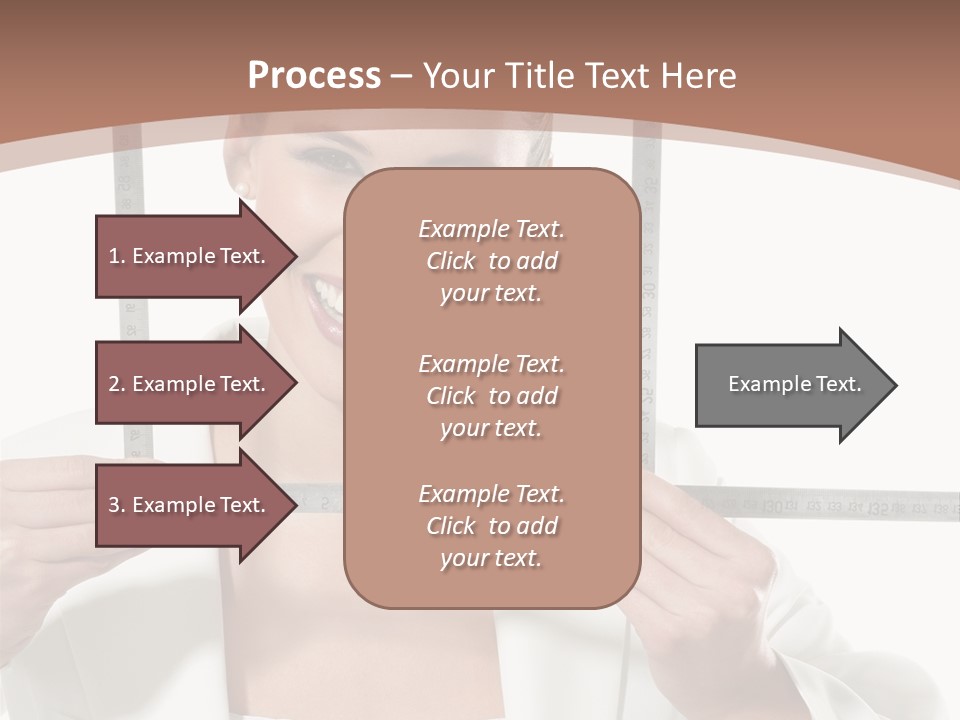 Building Male Businesswoman PowerPoint Template