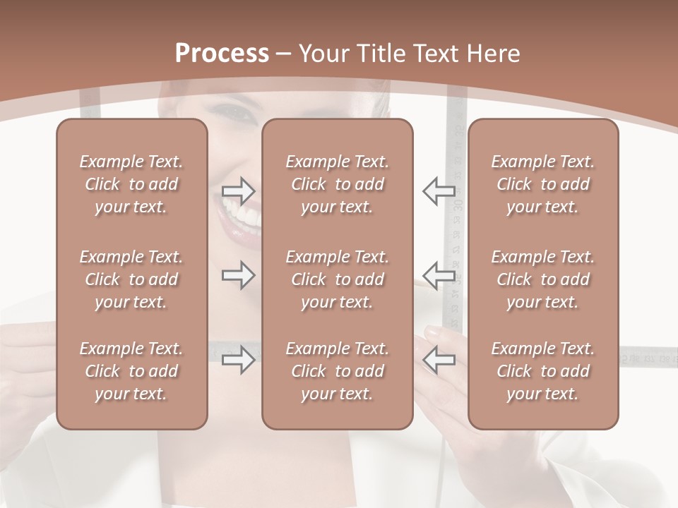 Building Male Businesswoman PowerPoint Template