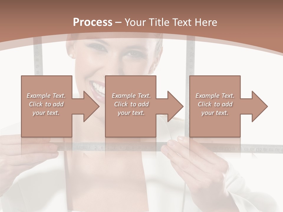 Building Male Businesswoman PowerPoint Template