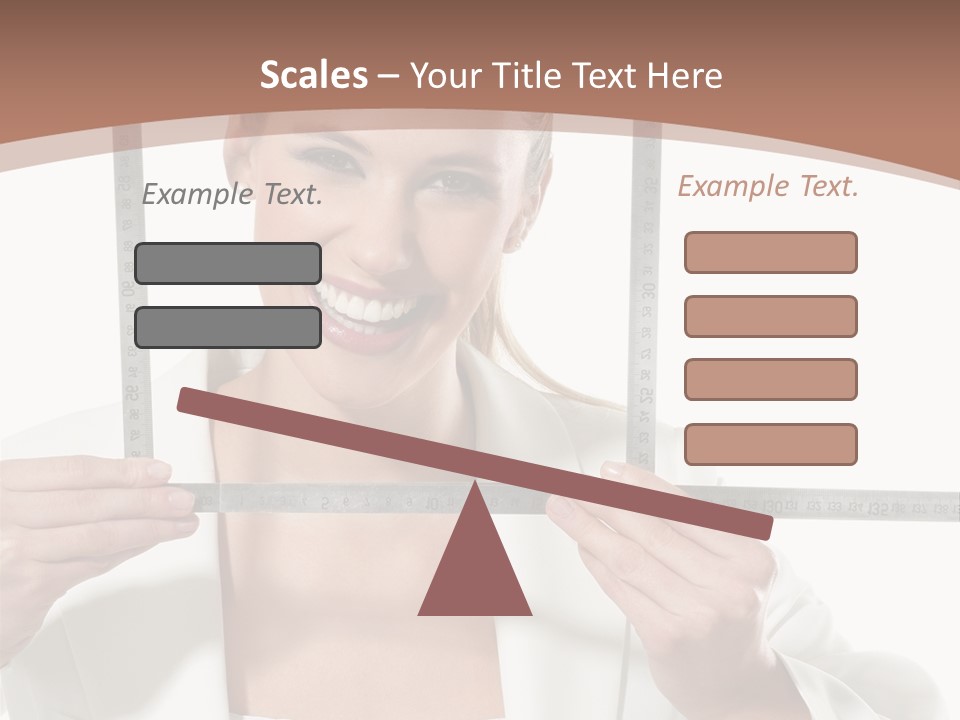 Building Male Businesswoman PowerPoint Template