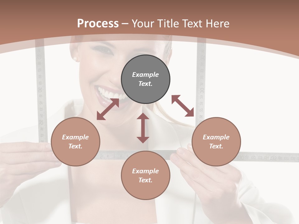 Building Male Businesswoman PowerPoint Template