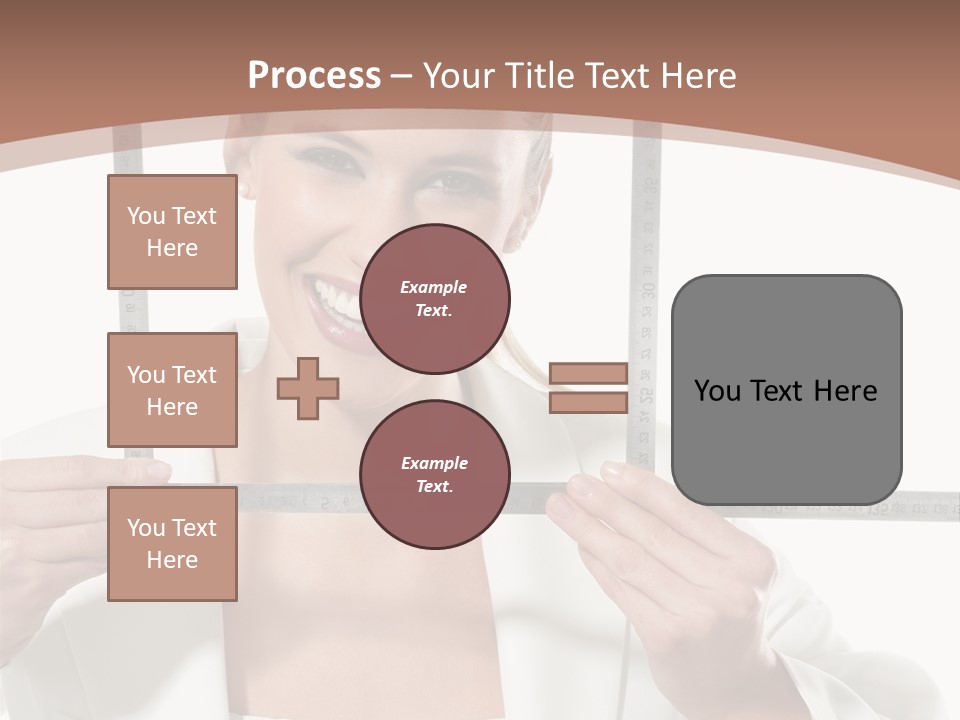 Building Male Businesswoman PowerPoint Template