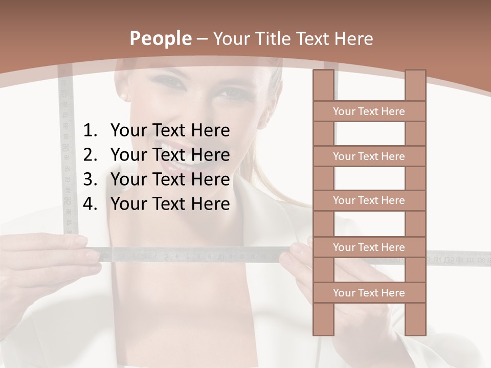 Building Male Businesswoman PowerPoint Template