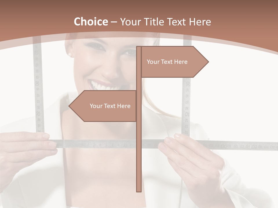 Building Male Businesswoman PowerPoint Template