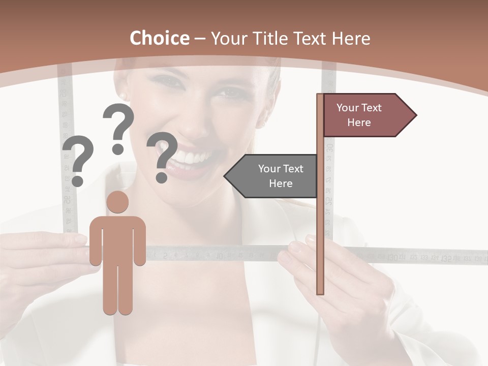 Building Male Businesswoman PowerPoint Template