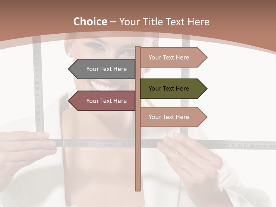 Building Male Businesswoman PowerPoint Template