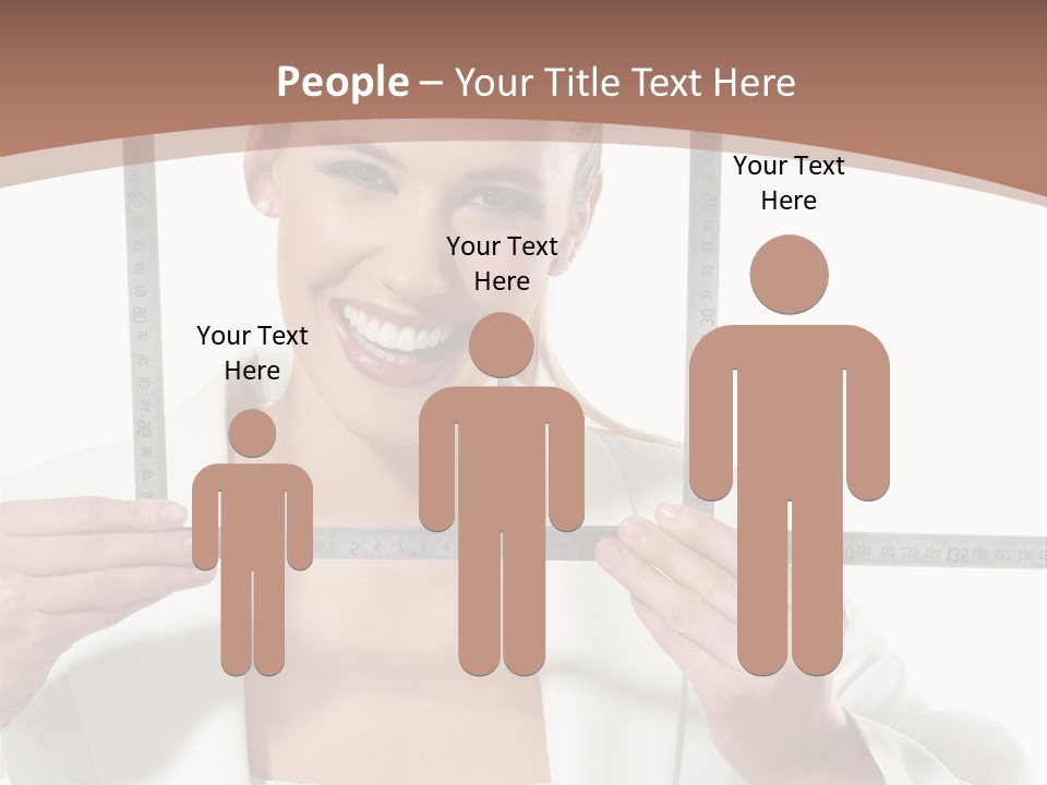 Building Male Businesswoman PowerPoint Template