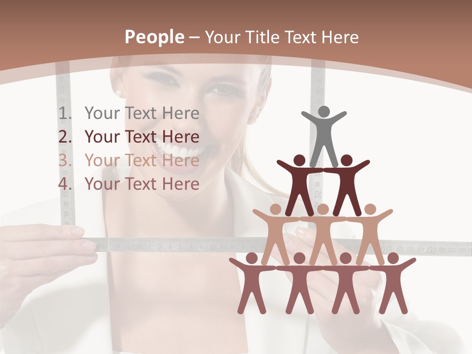 Building Male Businesswoman PowerPoint Template